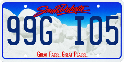 SD license plate 99GI05