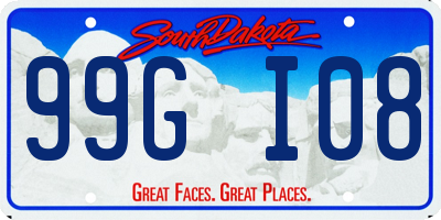 SD license plate 99GI08