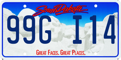 SD license plate 99GI14