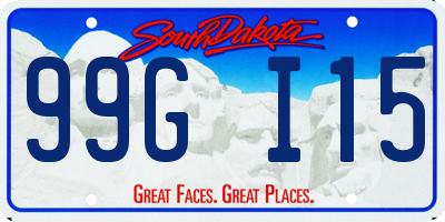 SD license plate 99GI15