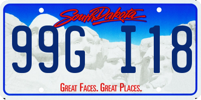 SD license plate 99GI18