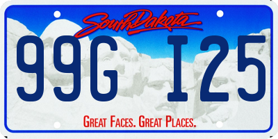 SD license plate 99GI25