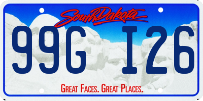 SD license plate 99GI26