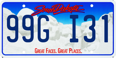 SD license plate 99GI31
