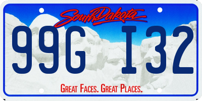 SD license plate 99GI32