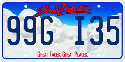 SD license plate 99GI35