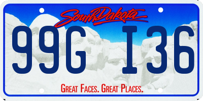 SD license plate 99GI36