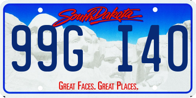 SD license plate 99GI40
