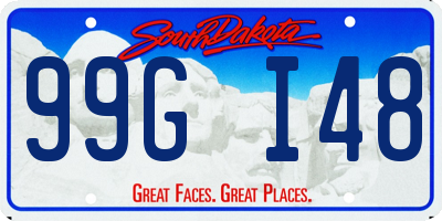 SD license plate 99GI48