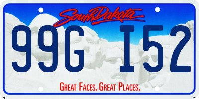 SD license plate 99GI52