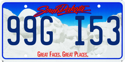 SD license plate 99GI53