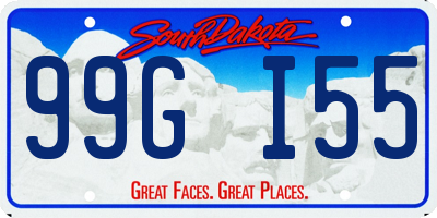 SD license plate 99GI55