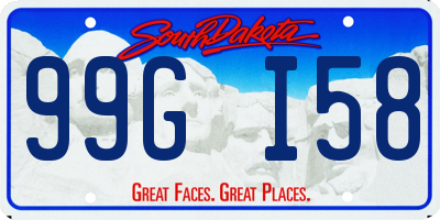 SD license plate 99GI58