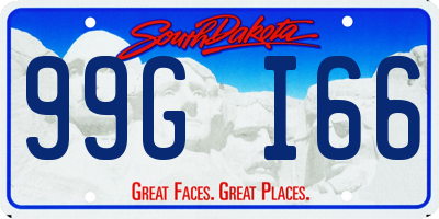SD license plate 99GI66