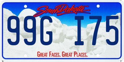 SD license plate 99GI75