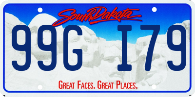 SD license plate 99GI79