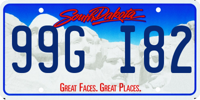SD license plate 99GI82