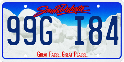 SD license plate 99GI84