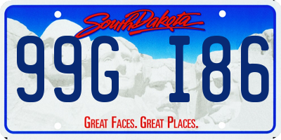 SD license plate 99GI86