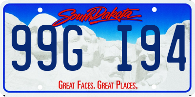 SD license plate 99GI94