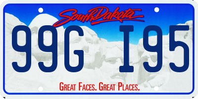 SD license plate 99GI95