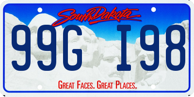 SD license plate 99GI98