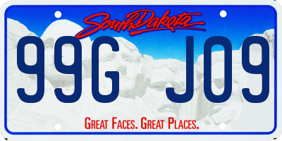 SD license plate 99GJ09