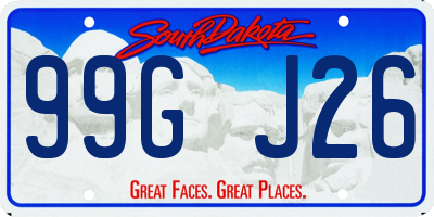 SD license plate 99GJ26