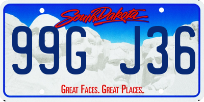 SD license plate 99GJ36