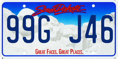 SD license plate 99GJ46