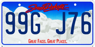 SD license plate 99GJ76
