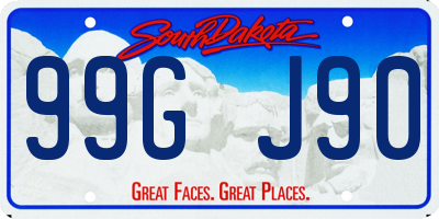 SD license plate 99GJ90
