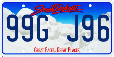 SD license plate 99GJ96