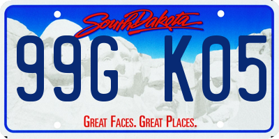 SD license plate 99GK05