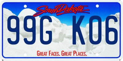 SD license plate 99GK06