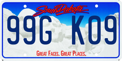 SD license plate 99GK09