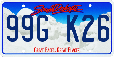 SD license plate 99GK26