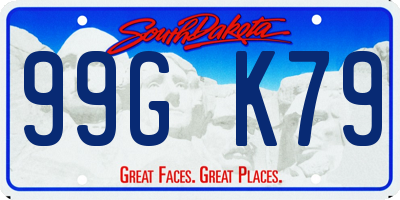 SD license plate 99GK79