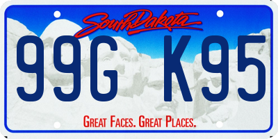 SD license plate 99GK95