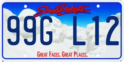SD license plate 99GL12