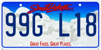 SD license plate 99GL18