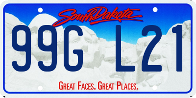 SD license plate 99GL21