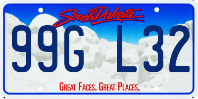 SD license plate 99GL32