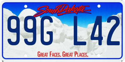 SD license plate 99GL42