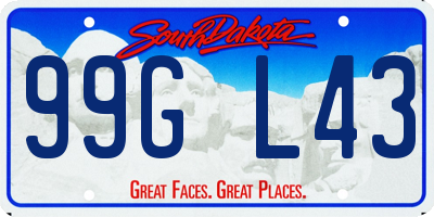 SD license plate 99GL43