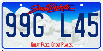 SD license plate 99GL45