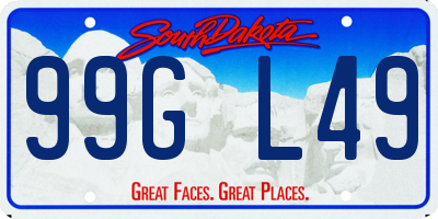 SD license plate 99GL49