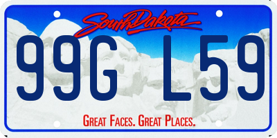 SD license plate 99GL59