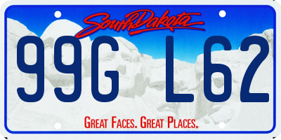 SD license plate 99GL62