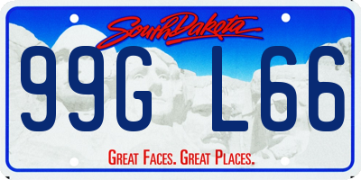 SD license plate 99GL66